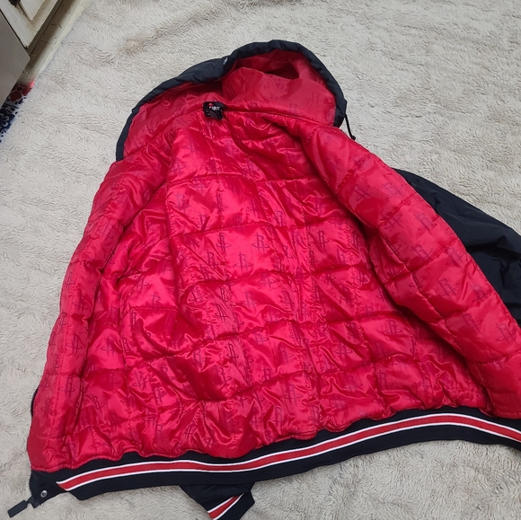 Houston Rockets Black Hooded UNK, NFL Jacket, Size Large, Vintage - Picture 7 of 7